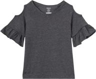 👚 girls' french toast sleeve shoulder t shirt - top, tee & blouse in clothing logo