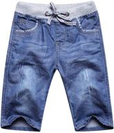 boys' clothing: adjustable length summer shorts in denim for enhanced seo logo