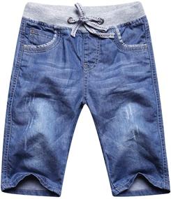 img 4 attached to Boys' Clothing: Adjustable Length Summer Shorts in Denim for Enhanced SEO