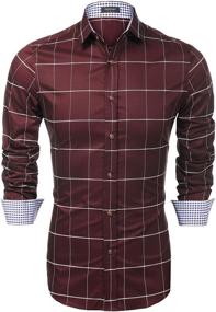img 3 attached to COOFANDY Fashion Sleeve Button Shirts Men's Clothing in Shirts