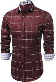 img 4 attached to COOFANDY Fashion Sleeve Button Shirts Men's Clothing in Shirts