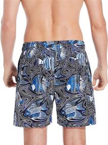 img 2 attached to QRANSS Mens Swim Trunks: Compression Liner, Quick Dry 5.5'' Swimwear Shorts with Boxer Brief Lining - Ultimate Comfort for Swimming