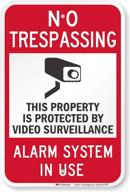 🚫 reflective trespassing graphic sign with smartsign intensity logo