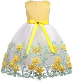 img 1 attached to 👗 Girls Christmas Embroidery Dress – NSSMWTTC Toddler Pageant Dresses for 2-9 Year Olds, with Necklace