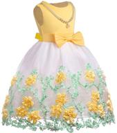 👗 girls christmas embroidery dress – nssmwttc toddler pageant dresses for 2-9 year olds, with necklace logo