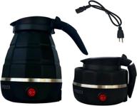 🔌 kitchen pro 101 foldable electric kettle – dual voltage – expandable & collapsible – easy storage – travel friendly – bpa free silicone (black) логотип