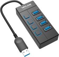 🔌 wavlink 4 port usb 3.0 hub with power switches and leds: high-speed data transfer for mac, laptop, ultrabook, and tablet pc logo