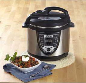 img 1 attached to 🍲 IMUSA GAU-80105 5 Quart Electric Stainless Steel Digital Pressure Cooker/Multi-use, Silver (Insta-Pot)