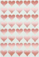 rose gold heart shaped stickers - 3/4 inch royal green valentine's stickers 🌹 for party favors, goodie bags, and gift boxes - 19 mm - pack of 200 logo