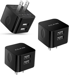 img 4 attached to 🔌 3Pack Wall Chargers: Fast Dual Port Charging Station for iPhone 12, Samsung Galaxy S21, and More