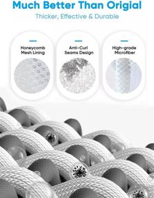 img 3 attached to 🧹 Fineiva Light n Easy 8PCS Anti-Curl Steam Mop Pads: Replacement for 7688-2 7688ANW 7688ANB S3601, S6 S15, Disposable & Reusable Microfiber Cleaning Cloths