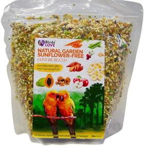 img 4 attached to All-Natural Garden Blend Bird Food for Conures - Sunflower-Free 4lb - A Favorite among Birds