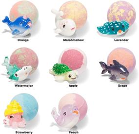 img 3 attached to 🛁 Joyin Kids Bath Bombs with Sea Animal Toys - 8 Pack Bubble Bath Fizzies with Surprise Toy Inside, Natural Essential Oil SPA Bath Bombs Set
