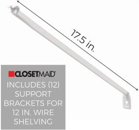 img 1 attached to 📦 ClosetMaid 21775: 12-Inch Support Brackets for Wire Shelving, White, 12-pack - Sturdy Storage Solutions for Organized Closets