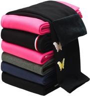 meilonger 3 pack leggings fleece winter girls' clothing in leggings logo