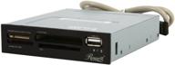 rosewill rcr-ic001 usb 2.0 3.5-inch internal card reader & usb port with extra silver face plate (rcr-ic001) logo