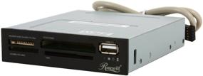 img 4 attached to Rosewill RCR-IC001 USB 2.0 3.5-Inch Internal Card Reader & USB Port with Extra Silver Face Plate (RCR-IC001)