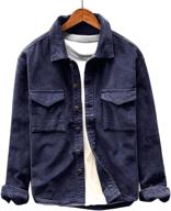 corduroy buttoned fashion jackets with pockets - stylish men's clothing for shirts logo