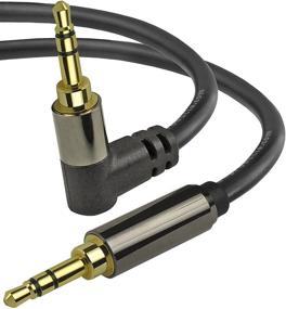 img 4 attached to High-performance Mediabridge 3.5mm Male to Male Right Angle Stereo Audio Cable (12 Feet) - Optimal 90° Connector for Seamless Flush Connections - Enhanced Design for Smartphone, Tablet & MP3 Cases - (Part# MPC-35RA-12)