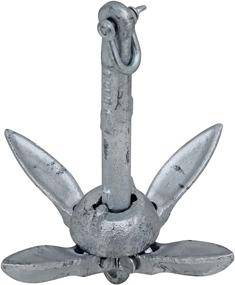 img 4 attached to Maximize Stability with Extreme Max 3006.6542 BoatTector Galvanized Folding Anchor - 1.5 lbs.