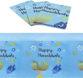img 4 attached to Hanukkah Themed Tablecloths Menorahs Dreidels