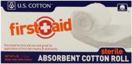 🧴 100% cotton roll, 4-ounce box - u.s. cotton first aid or baby sterile logo