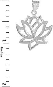 img 2 attached to Lotus Flower Pendant in 14k White Gold