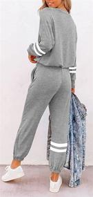 img 1 attached to 💃 ETCYY Women's Two Piece Sweatsuit Set Long Pant Pajamas Lounge Set Workout Track Suit Jumpsuits Romper