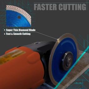 img 2 attached to 🔪 PEAKIT Porcelain Diamond Blade 4.5 Inch - Precision Ceramic Cutting Disc for Angle Grinder