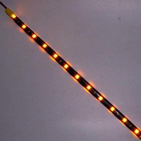 img 1 attached to 🔆 Pack of 6, 12 LED Strip Underbody Light with 6 inches wires for Motor - DC 12V Waterproof, Amber/Yellow