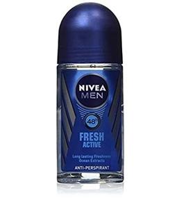 img 2 attached to Ultimate (Pack of 2 Bottles) Nivea FRESH ACTIVE Men's Roll-On Antiperspirant & Deodorant for 48-Hour Underarm Wetness Protection. 1.7oz / 50ml in Each Bottle!