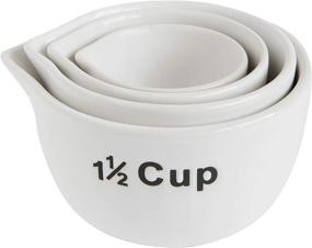 img 3 attached to 🥣 Creative Co-Op White Stoneware Measuring Cups Set: 4 Sizes of Stylish and Functional Kitchen Tools