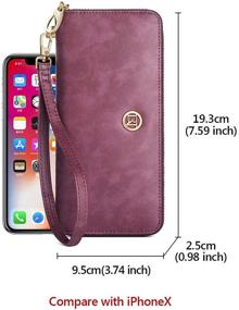 img 3 attached to LAORENTOU Womens Genuine Leather Wallet Women's Handbags & Wallets