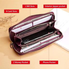 img 1 attached to LAORENTOU Womens Genuine Leather Wallet Women's Handbags & Wallets