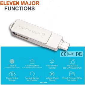 img 1 attached to 💽 1TB Silver USB C Flash Drive USB C Photo Stick USB 3.0 Type C Dual OTG Flash Drive - High Speed Metal Thumb Drive Pen Drive Memory Stick for PC, Tablet, Mac, MacBook, USB-C Smart Phone