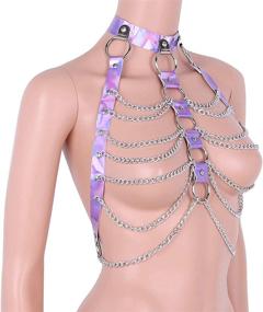 img 2 attached to Festival Leather Harness Clothes Choker Women's Jewelry for Body Jewelry