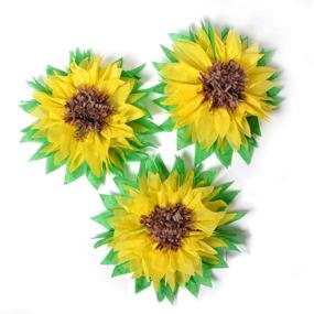 img 4 attached to Sunflower Party Hanging Pompoms - Summer Birthday, Wedding, Bridal Shower Decorations & Supplies by PAPER JAZZ