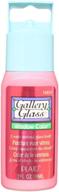 🎨 vibrant assorted colors: plaid gallery glass window color (2 oz) - red shimmer (16850) logo