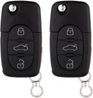 🔑 eccpp keyless remote shell case uncut replacement for audi a4/a6/a8 quattro 97-05 logo