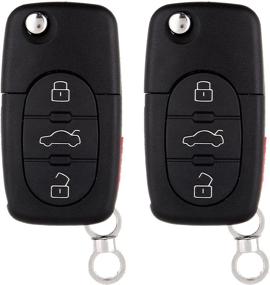img 4 attached to 🔑 ECCPP Keyless Remote Shell CASE Uncut Replacement for Audi A4/A6/A8 Quattro 97-05