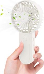 img 4 attached to 💨 Portable Mini Handheld Fan with Hook: Rechargeable, Quiet and Natural Wind Mode - Ideal for Home and Office Use