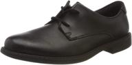👞 boys' black leather derby shoes by clarks logo