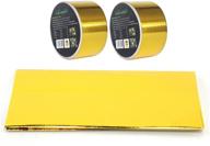 hiwowsport reflective gold heat barrier reflect sheet, 20'' 🌟 x 20'' with bonus: 2 rolls of 2''x15ft gold tape logo