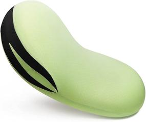 img 4 attached to 🥦 HOKIZU Cooling Memory Foam Pillow with Cute Fava Bean Appearance, Soft and Silky Cool Touch Pillowcase, Cervical Pillow for Neck and Shoulder Pain Relief in Green