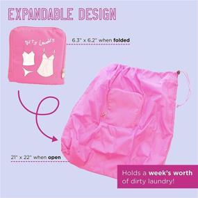 img 3 attached to Miamica 🎀 Pink Dirty Laundry Bag