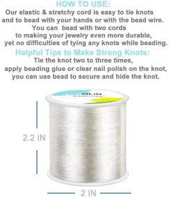 img 2 attached to 📿 Flexible and Transparent 320 FT Jewelry Cord for Easy DIY Bracelet Making
