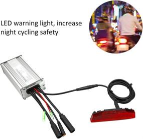 img 3 attached to 🚲 Waterproof Connector Electric Bike Accessories - Vikye E-Bike Tail Light 6V-60V LED Warning Light for Night Riding Equipment