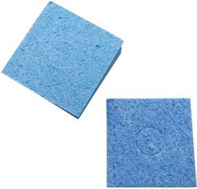 img 1 attached to BCQLI 10-Pack Soldering Iron High Temperature Sponge with Holes (60mm x 60mm x 10mm) - Blue