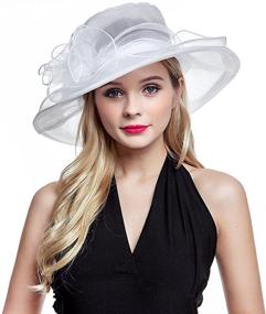 img 3 attached to Women's Organza Fascinator for Kentucky Weddings - Stylish Women's Accessories