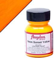 🎨 neon sunset yellow 1oz angelus leather paint logo